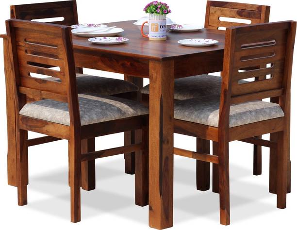 Sheesham Craft Solid Wood 4 Seater Dining Set
