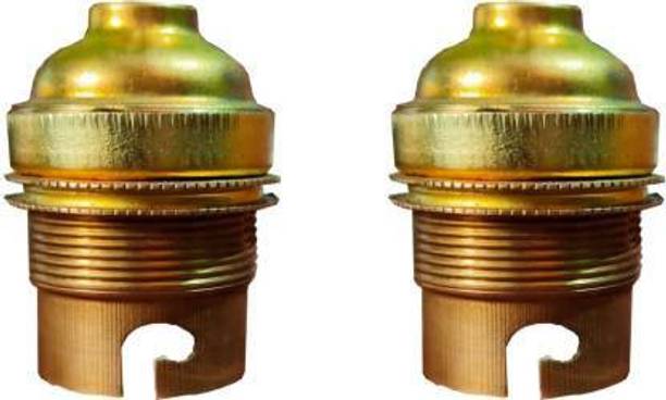 SINKUL Set Of 2 B22 Brass Holder for Lamps (Pack of 2) Table Lamps/Floor Lamps/Wall Lights/Hanging Lights/Chandeliers Brass Light Socket