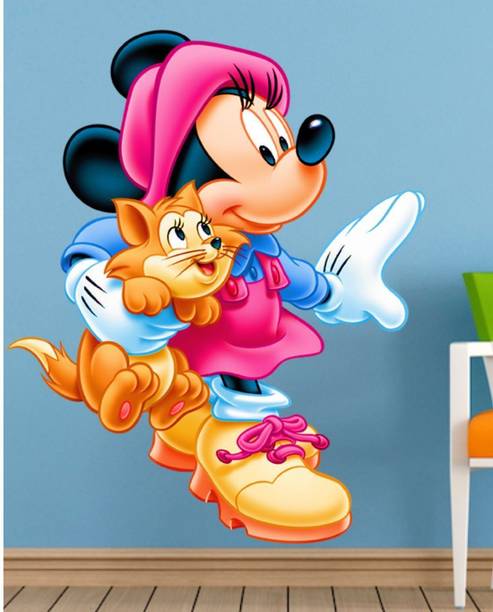 BALKRISHNA WALL STICKER 72 cm CUTE CARTOON MICKEY MOUSE Self Adhesive Sticker