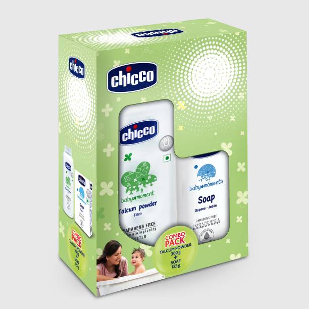 Chicco Talcum Powder 300g and Soap 125g (pack of 2)