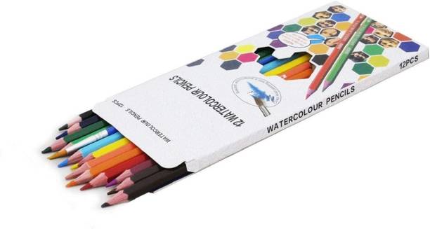 R H lifestyle 12 Watercolor Pencils Hexagonal Shaped Color Pencils