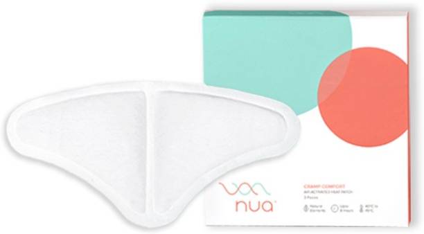 Nua Cramp Comfort || Pack of 3 Heat Patches for Period Pain || 100% Natural and Portable || Lasts 8 Hours || Quick Relief from Menstrual Pain Plaster & Patch