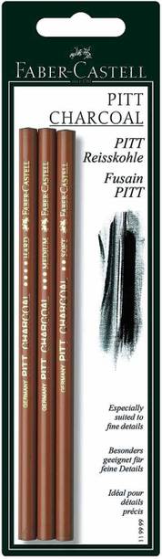 FABER-CASTELL Pitt Compressed Charcoal Pencils set of 3 Pencil