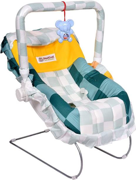 baby tone B.T 12 IN 1 Premium Baby feeding swing rocker carry cot cum bouncer with mosquito net Rocker and Bouncer