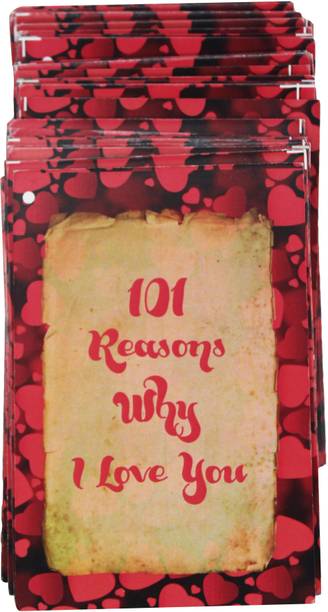 ANISHOP 101 Reasons Why I love You Cards special for Valentines day , Anniversary , Birthday, Love 101 CARDS Greeting Card