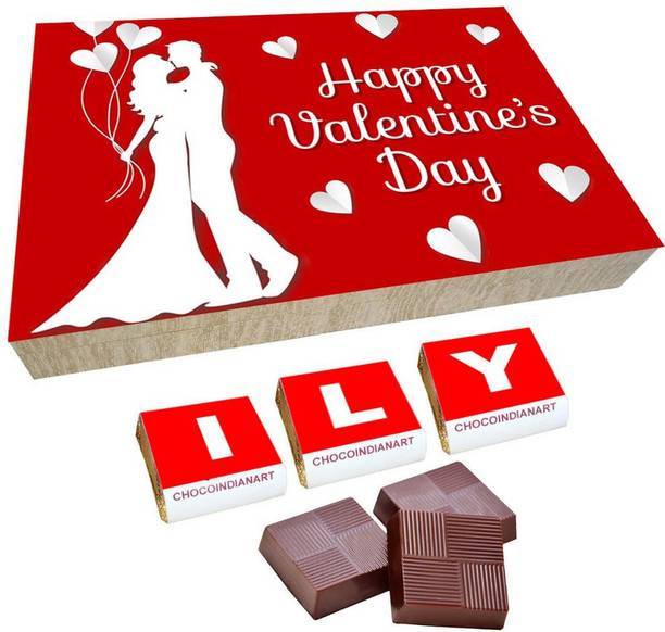 चोचोइंडियानार्ट Lovely Happy Valentine's Day, 12pcs Chocolate Gift Box, ट्रफल्स