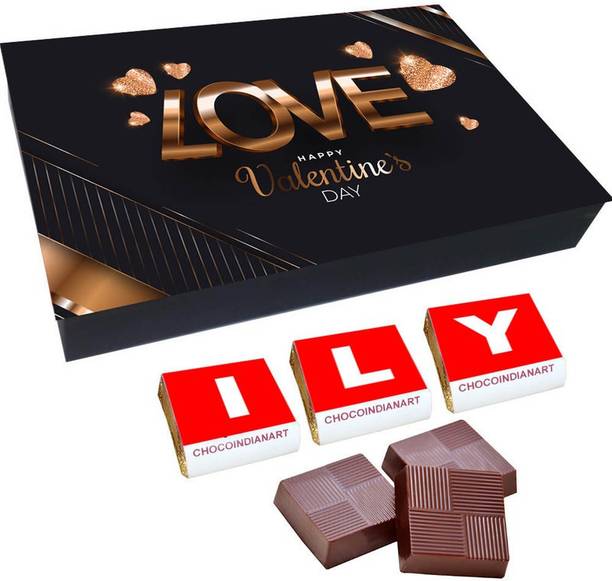 CHOCOINDIANART Lover Happy Valentine's Day, 12pcs Delicious Chocolate Gift Box , Truffles