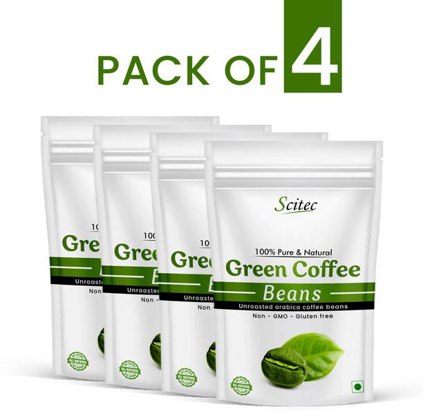 Scitec Green Coffee Beans Organic for Weight Loss - 100% Pure, Unroasted, Arabica AAA+ -100g (Pack of 6) Instant Coffee (400gm) (Pack of 4) Instant Coffee
