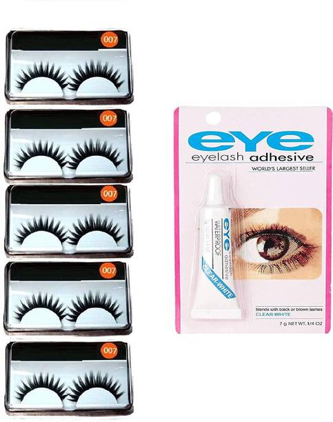 AVEU 5 Pieces False Eyelashes with Eyelash Glue