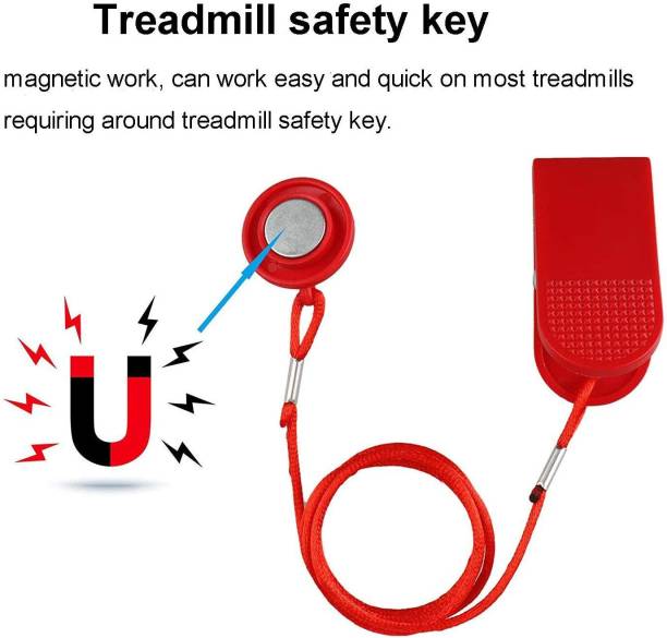 Leosportz Imported Treadmill Safety Key, Universal Treadmill Magnet Security Lock PP-112