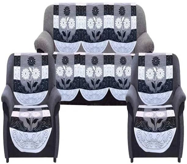 croox Cotton Floral 3+1+1 Seater Sofa Cover