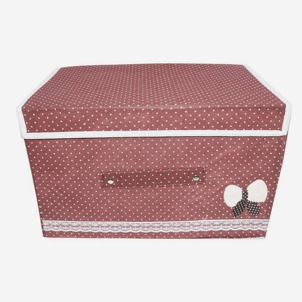 Muren Toy Organizer Storage box for kid with Top Lid, Foldable Toys organiser, Non-Woven Multi-Utility Organizer(Dark Brown,Set of 1) Storage Box