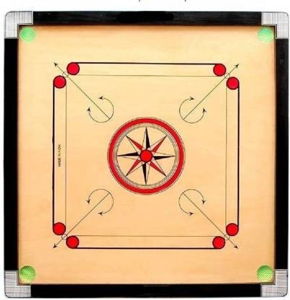 srishti enterprises Carrom Board 18 inches With Glass Coin set Carrom Board Game