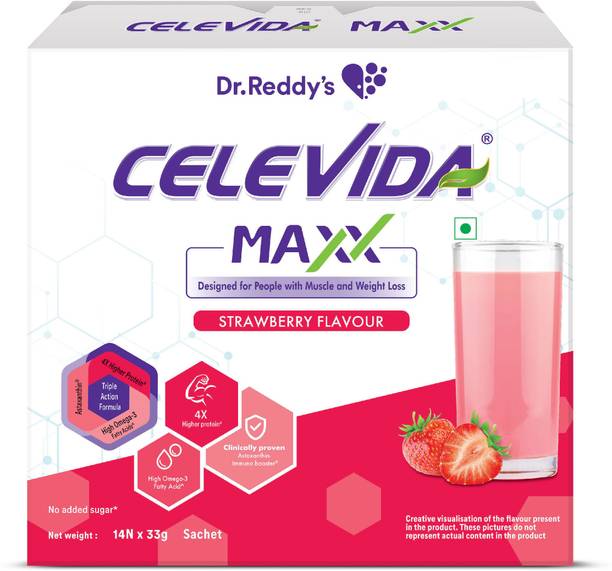 CELEVIDA Maxx High-Protein & Immunity Supplement to Support Muscle Health, 462g Nutrition Drink