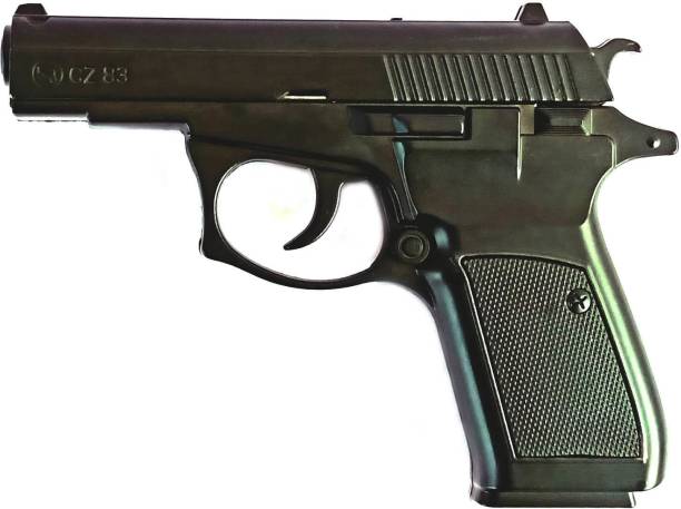 NSV Heavy Metal Z-Black Pistol Gun Lighter With Windproof Flame Nickel, Cast Iron, Plastic Gas Lighter