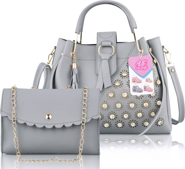 Live Fashion Women Grey Messenger Bag