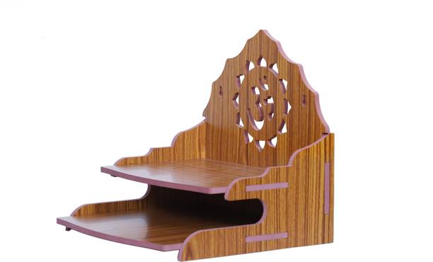 STASTORE Wooden Singhasan Temple for God, Laddu Gopal Sinhasan for Pooja Mandir, Singhasan for Diwali, Durga Pooja, Navratri, Ganesh Chaturthi Engineered Wood Home Temple