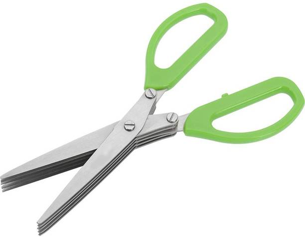 डेओडप Multifunction Vegetable Stainless Steel Herbs Scissor with 5 Blades स्टेनलेस स्टील हर्ब्स सीज़र