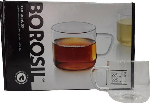 BOROSIL Radius mug 170ml Glass Coffee Mug