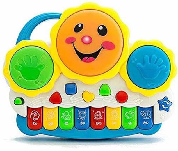 Rangwell Electronic Learning Musical Toy Keyboard Piano Drum Set with Music and Lights