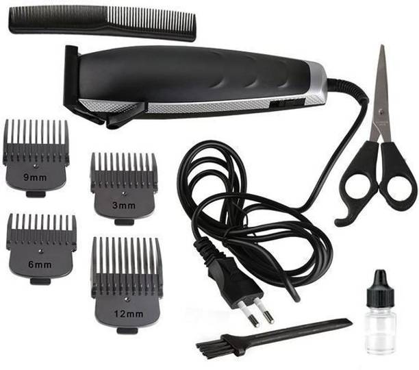 Kemei Heavy Duty Electric Wired Beard Trimmer Mustache Trimmer for Men Runtime: 120 min Trimmer for Men (Black) Trimmer 120 min  Runtime 4 Length Settings