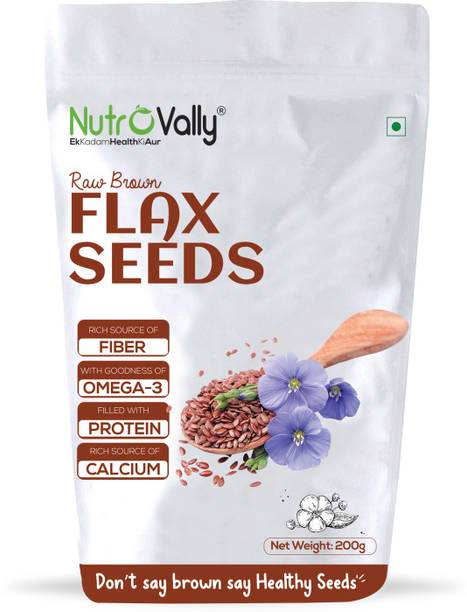 NutroVally Flax Seeds for Weight Loss ,Rich with Fiber and Healthy Heart Flax Seed for Weight Management Brown Flax Seeds