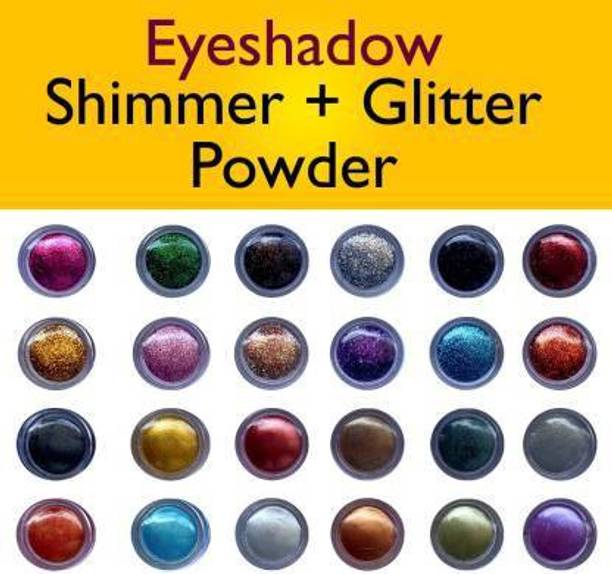 Glamezone Multicolor Shining Eyeshadow Shimmer / Glitter Powder 24 Pcs 24 g