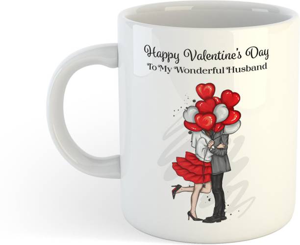 पाशुपतास्त्र Happy Valentine's Day To My Wonderful Husband Classic Stylish Coffee Gift For Valentine's day ,Friends , Lovers , , Anniversary Gift , सिरेमिक मग