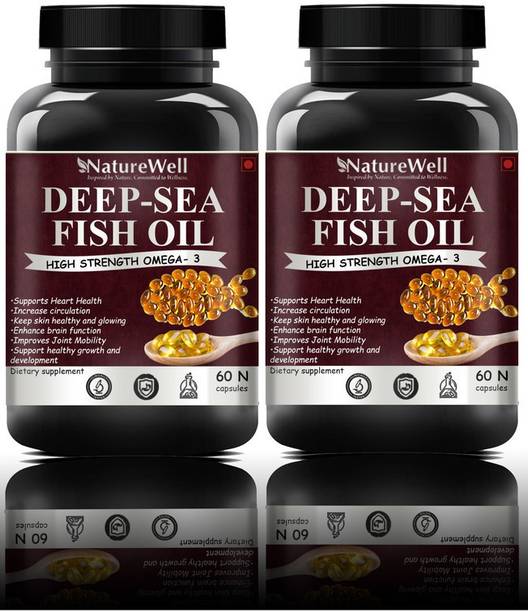 Naturewell Deep Sea Fish Oil Omega 3 - 120 Softgels, 1000 Mg(Premium)
