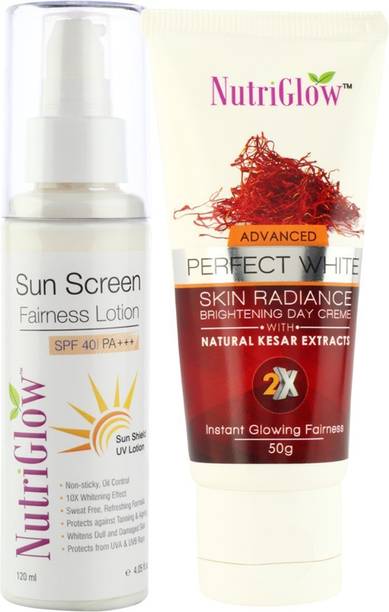 न्यूट्रीग्लो Skin Radian Day Crème (50 g) and Sunscreen Fairness Lotion 120 ml SPF 40