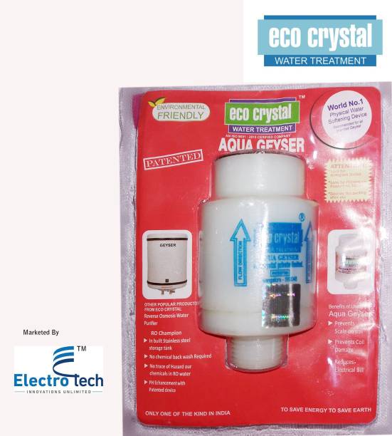 Eco Crystal Aqua Geyser Worlds No.1 Environmental Friendly Solid Physical Water Softener Filter Cartridge for Geyser (Pack of 1) ,Mkt By Electro Tech Solid Filter Cartridge