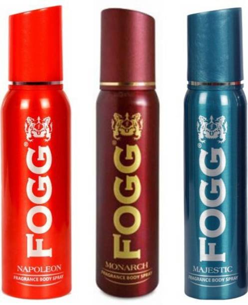 FOGG 1 Napoleon and 1 Monarch and 1 Majestic Deodorant Combo Pack of 3 Deodorant Spray - For Men