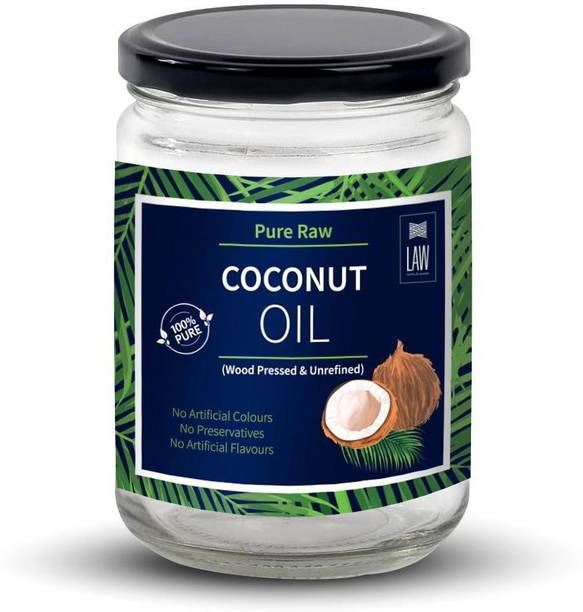 looms & weaves Pure Raw Wood-pressed Coconut Oil from Kerala (Pure & Unrefined) (Single Origin, Organically Grown & Made in small batches) Packed in Premium Quality Glass Jar Coconut Oil Glass Bottle