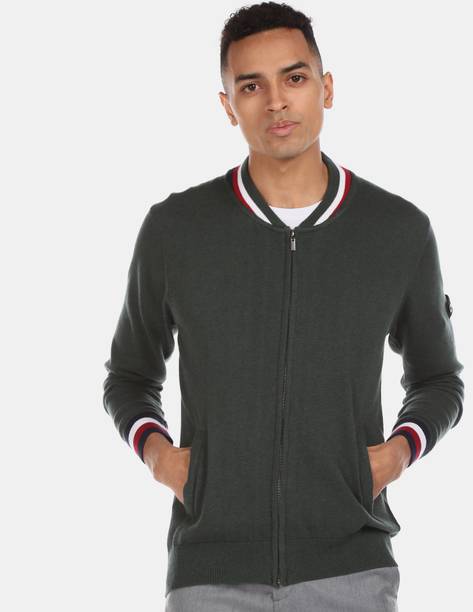 Price History of Arrow Sport Solid Casual Men Black Sweater from