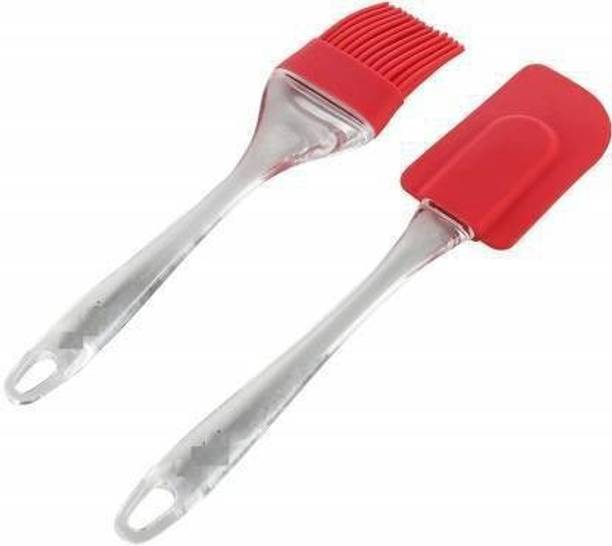 VIVNITS Silicone Spatula and Pastry Brush Set Special for Cake Mixer, Cooking, Baking, Glazing - Set of 1 Kitchen Tool Set Silicon Flat Pastry Brush