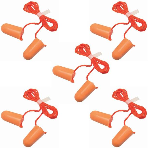 3M Ear Plugs Noise Reducing | For Meditation | During Study | While Travelling | Sleeping Ear Plug (Orange) (Pack of-5) Ear Plug