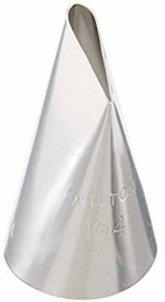 Bakers King R 11 Nozzle Large Size Leaf Rose Flower Cake Decorating Icing Tip Cupcake Nozzles Decoration Baking (Pack of 1) Stainless Steel Leaf Icing Nozzle