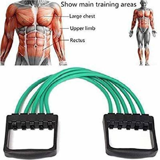 Modinity Spring Exerciser Chest Expander with Silicone Rubber Resistance Tube