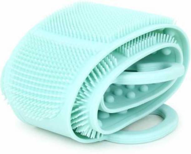 crazysales ilicone Bathing Brush Exfoliating Back Scrubber for Shower Skin Deep Cleaning Massage Men & Women Double Sided Bath Body Scrubber Brush