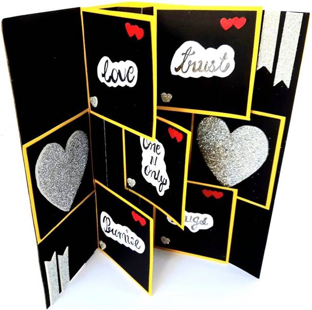 RMantra RMantra Valentine Day 3D Greeting/ Handmade Valentine Gift for her, Him/ Love Promise Trust Greeting Greeting Card