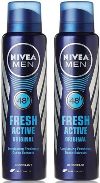 NIVEA Fresh Active Original Deodorant Spray  -  For Men