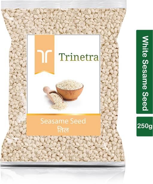 Trinetra Best Quality Safed Til (White Sesame Seeds)-250gm (Pack Of 1) Sesame Seeds