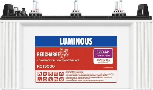 LUMINOUS RedCharge RC15000 Short Tubular Inverter Battery