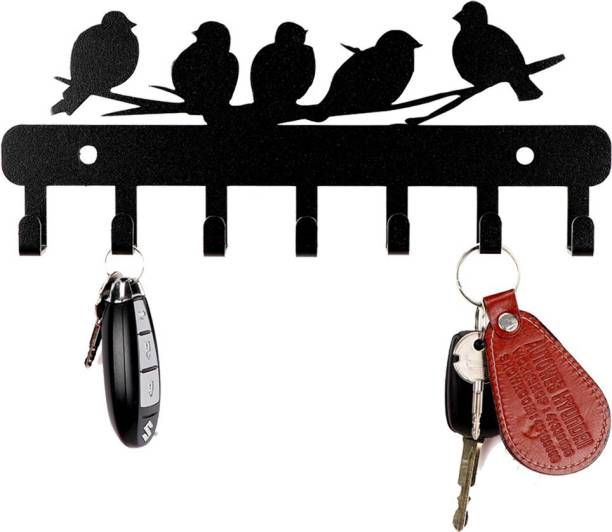 SEHAZ ARTWORKS Key Holder 5-Birds-Metal-Keyholder Steel Key Holder