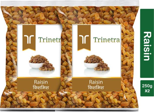 Trinetra Best Quality Kishmish (Raisin)-250gm (Pack Of 2) Raisins