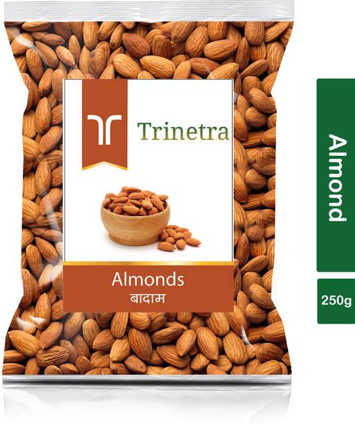 Trinetra Best Quality Badam (Almond)-250gm (Pack Of 1) Almonds