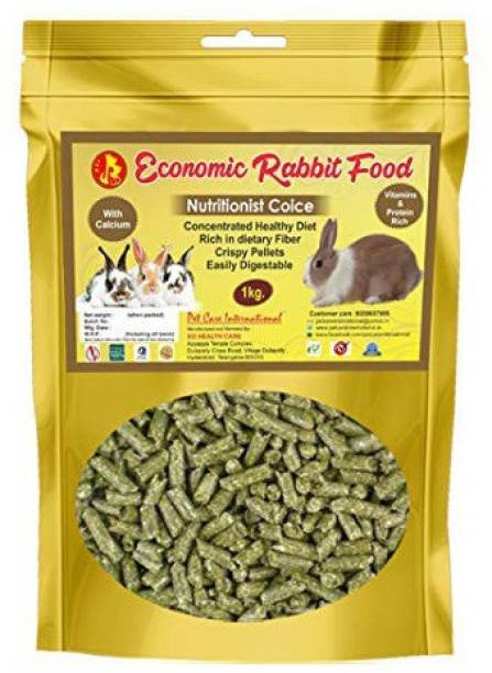 Pet Care International (PCI) Economic Food for Rabbit, A complete and Balanced diet with Rich in Protein, Vitamins, Calcium & Minerals (1 Kg) Pet Health Supplements