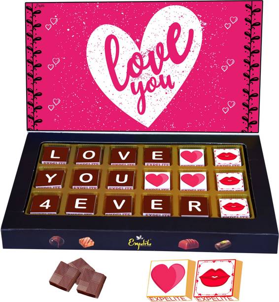 Expelite Love You Forever Chocolate Gift For Husband 18 pc Love Chocolate Gifts Bars