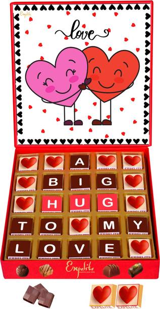 Expelite Chocolate Gift For My Love 25 pc Chocolates for Hug Day Bars