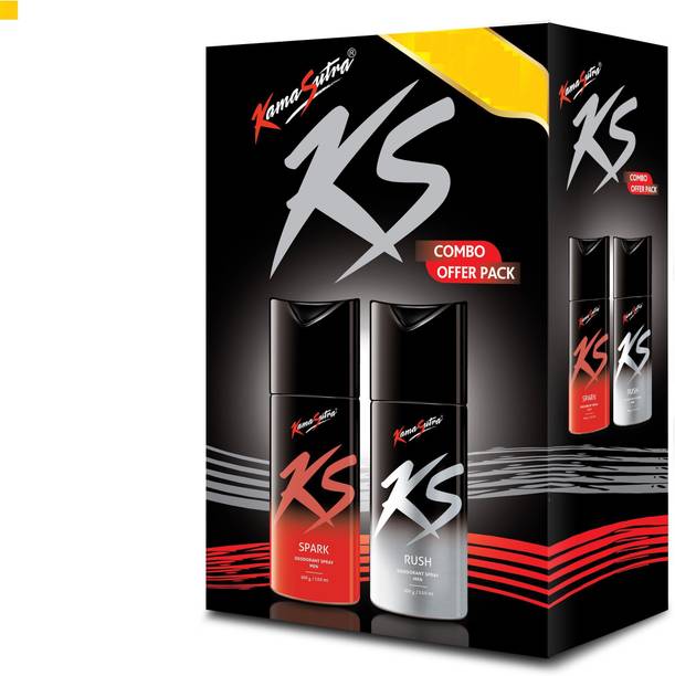 Kamasutra Spark and Rush Combo Pack Deodorant Spray  -  For Men